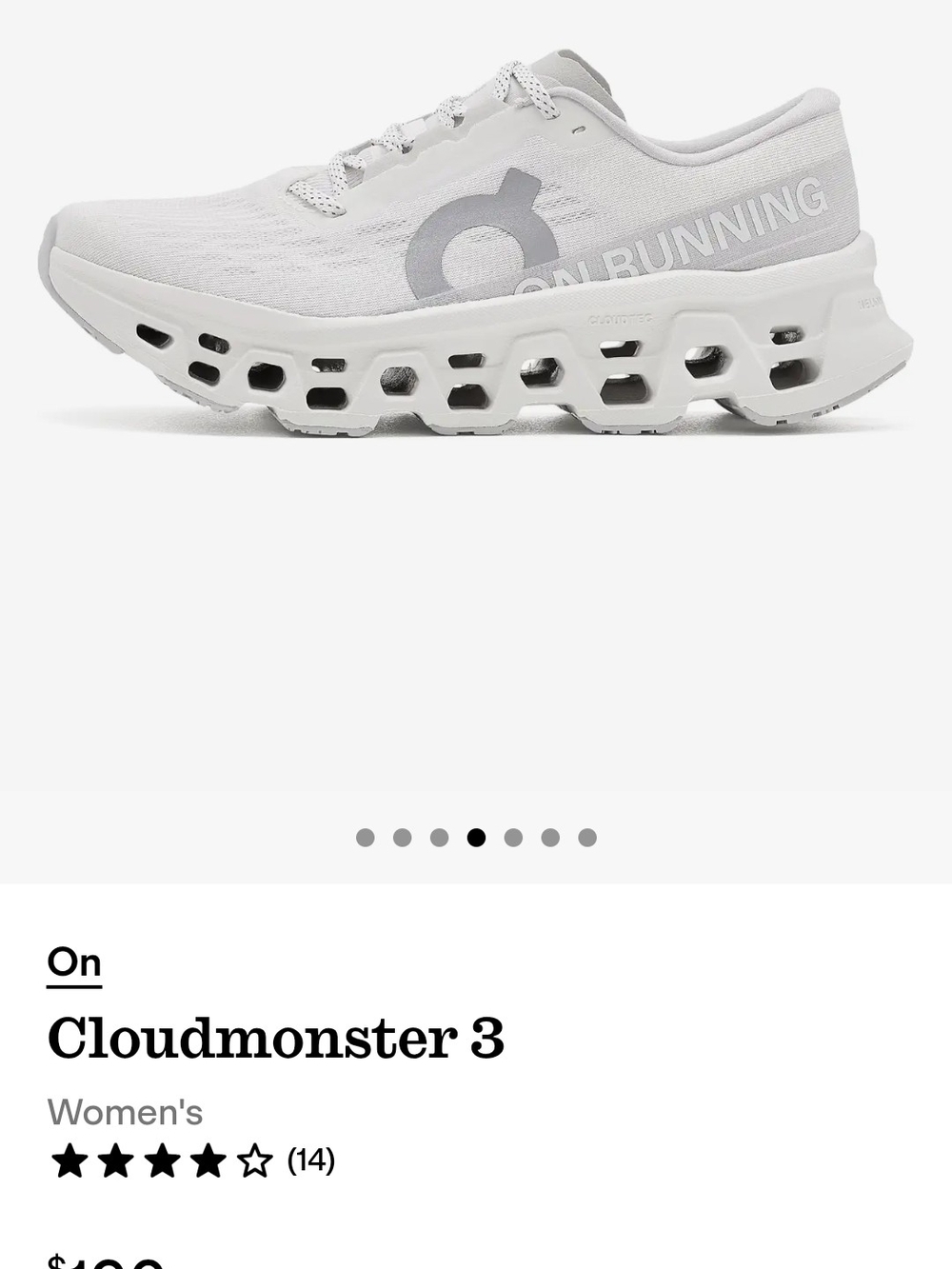 On Running Cloudmonster 3 Women's Sneakers - White and Light Gray